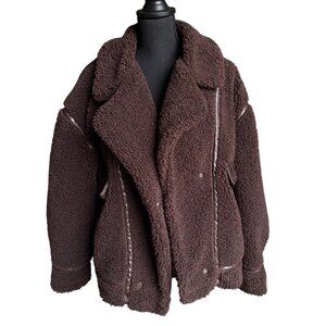 Z Supply Ari Sherpa Jacket (Dark Chocolate) - Small